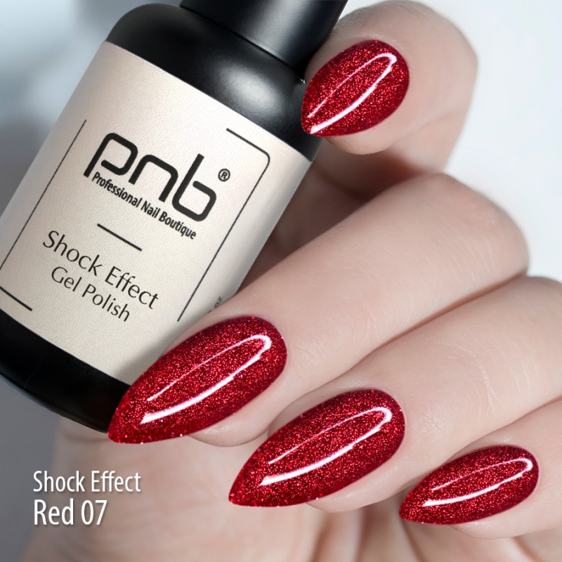 UV/LED Gel Polish SHOCK EFFECT 07 Red PNB 8 ml