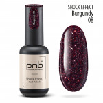 UV/LED Gel Polish SHOCK EFFECT 08 Burgundy PNB 8 ml