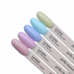 A palette of gel polishes on tips 389-393 PNB