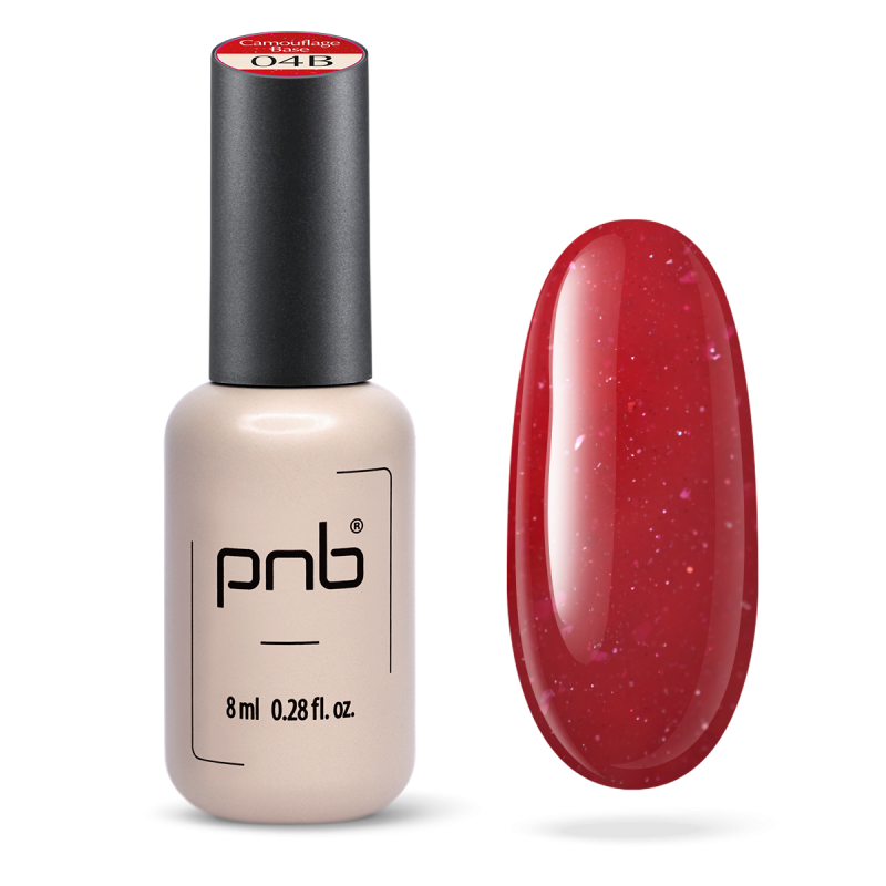 PNB UV/LED Camouflage Base, 04B Rubi de Milonga, 8 ml