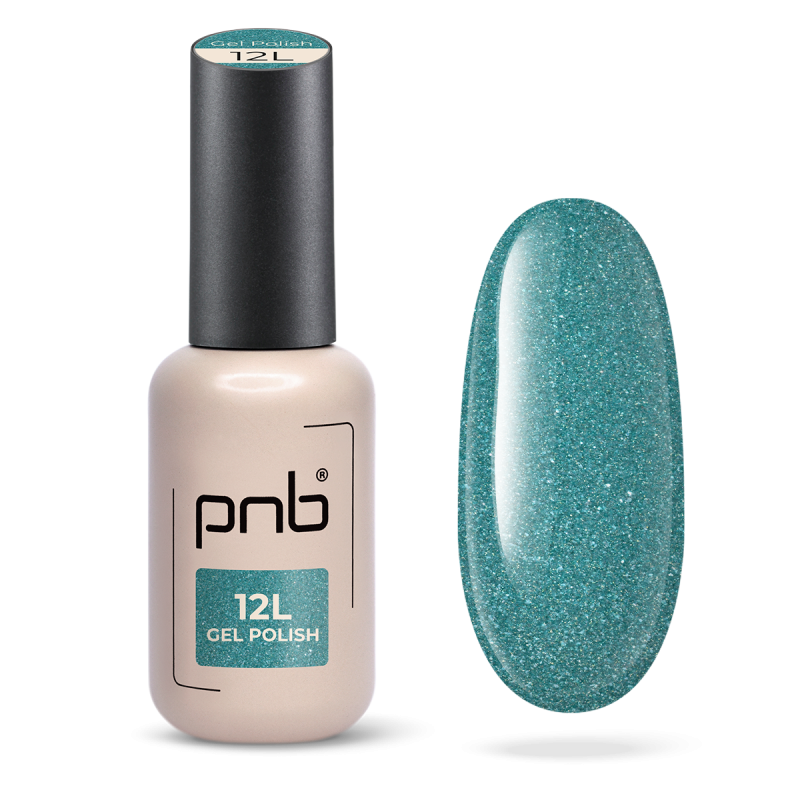 Gel nail polish PNB 12L Deep Emerald, 8 ml