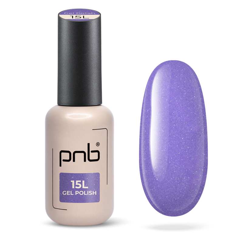 Gel nail polish PNB 15L Lavender Glow, 8 ml