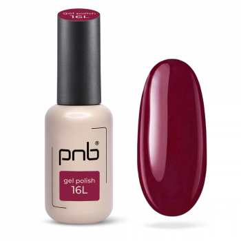 Gel nail polish burgundy PNB Dark Symphony №16L, enamel (8 ml)