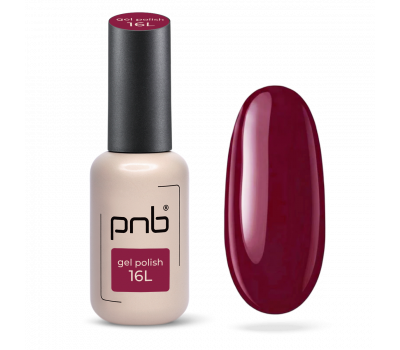 Gel nail polish burgundy PNB Dark Symphony №16L, enamel (8 ml)