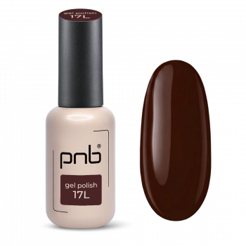 Gel nail polish brown PNB Equestrian Club №17L, enamel (8 ml)