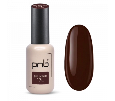 Gel nail polish brown PNB Equestrian Club №17L, enamel (8 ml)