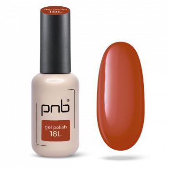 Gel nail polish brown PNB Amber Ritual №18L, enamel (8 ml)