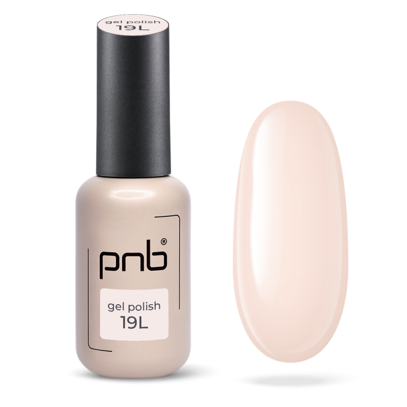 Gel nail polish gray PNB Graphite Shadow №20L, enamel (8 ml)
