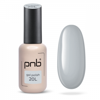 Gel nail polish gray PNB Graphite Shadow №20L, enamel (8 ml)