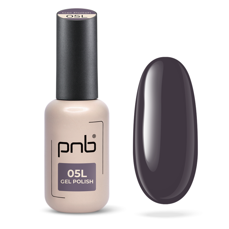 Gel nail polish PNB 05L Urban Shadow, 8 ml