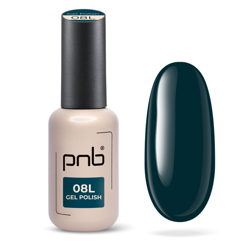 Gel nail polish PNB 08L Hidden Garden, 8 ml