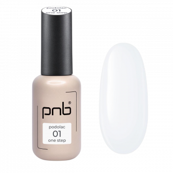 Gel nail polish One step white PNB 01 Absolute White, enamel (8 ml)