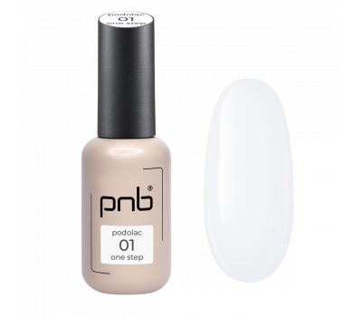 Gel nail polish One step white PNB 01 Absolute White, enamel (8 ml)