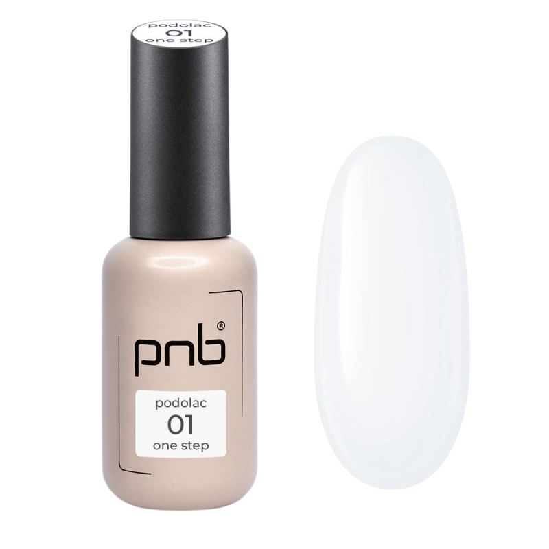 Gel nail polish One step white PNB 01 Absolute White, enamel (8 ml)