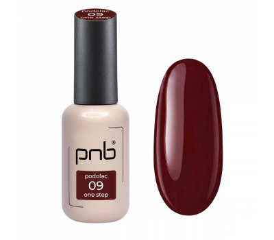 One-phase gel polish One step burgundy PNB 09 Midnight, enamel (8 ml)