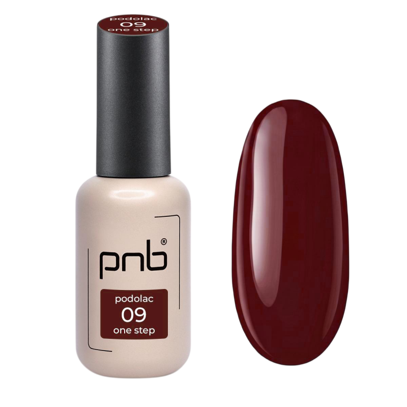 One-phase gel polish One step burgundy PNB 09 Midnight, enamel (8 ml)
