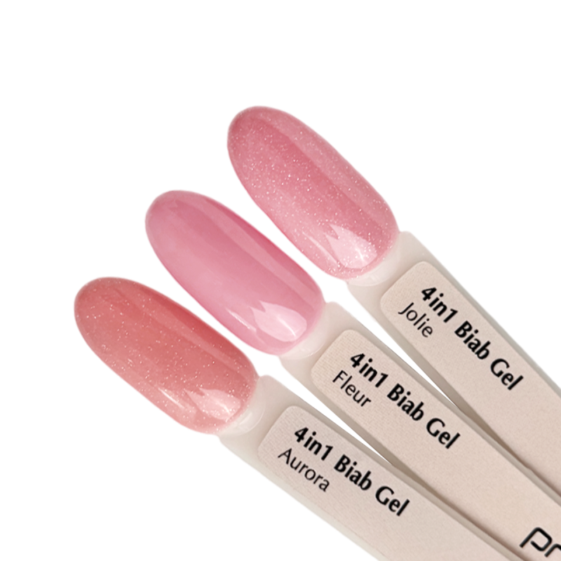 A palette of 4 in 1 BIAB GEL PNB, 3 colors