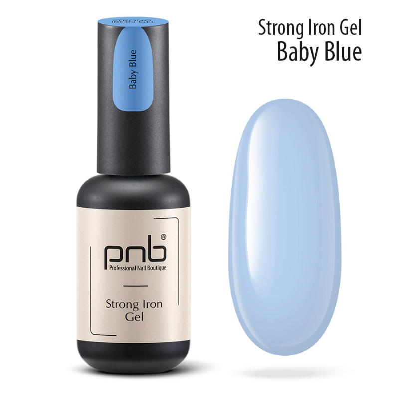 PNB UV/LED Strong Iron Gel, Baby Blue, 8 ml