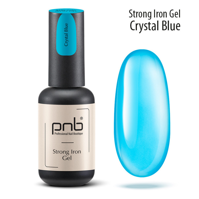 PNB UV/LED Strong Iron Gel, Crystal Blue, 8 ml