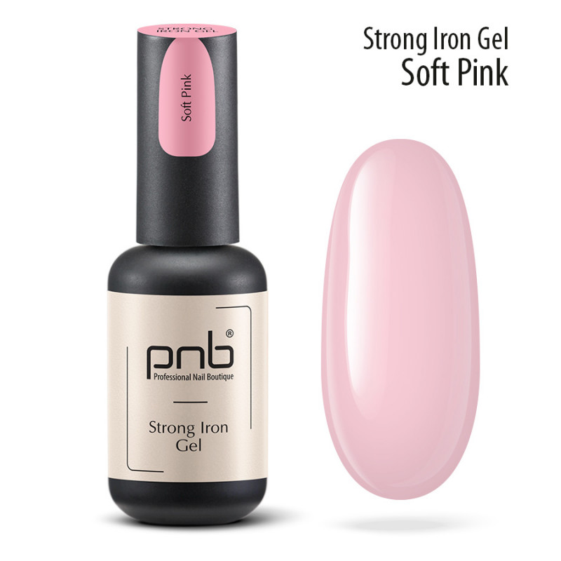PNB UV/LED Strong Iron Gel, Soft Pink, 8 ml