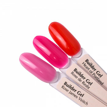 A palette of Builder Gel Portland Rose PNB