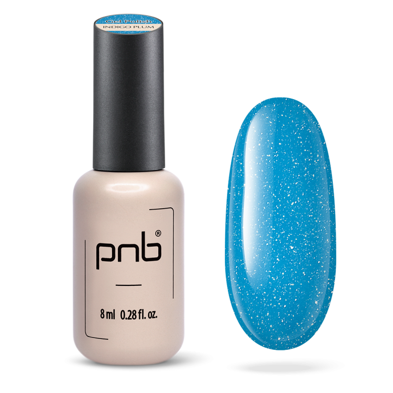 Gel nail polish PNB Juicy Spark, Indigo Plum, 8 ml