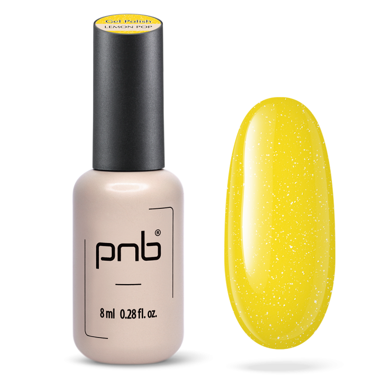 Gel nail polish PNB Juicy Spark, Lemon Pop, 8 ml
