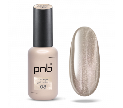 Сat eye gel polish gray PNB Eclat de Lune Sage Silk №08 (8 ml)