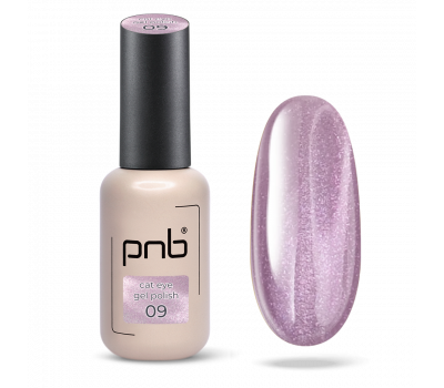 Сat eye gel polish pink PNB Eclat de Lune Pearl Chiffon №09 (8 ml)