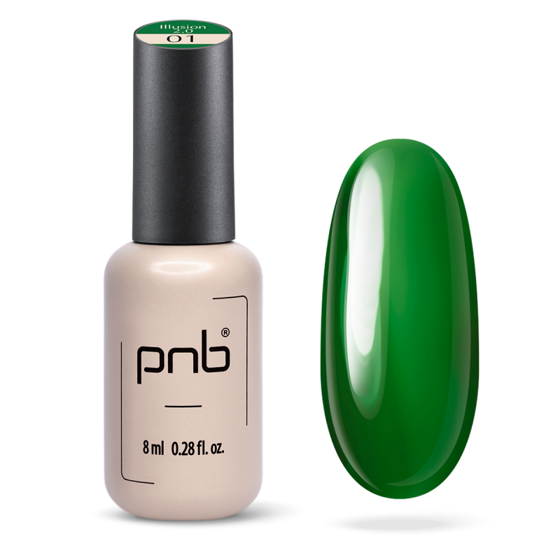 Witrażowy lakier hybrydowy PNB illusion 2.0, 01, 8 ml