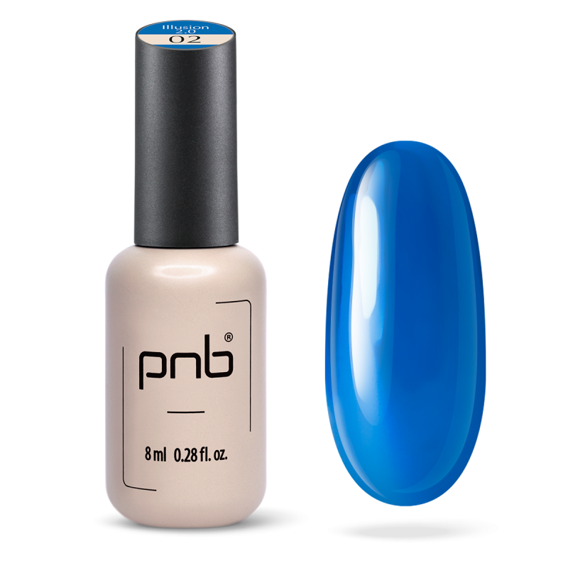 Witrażowy lakier hybrydowy PNB illusion 2.0, 02, 8 ml