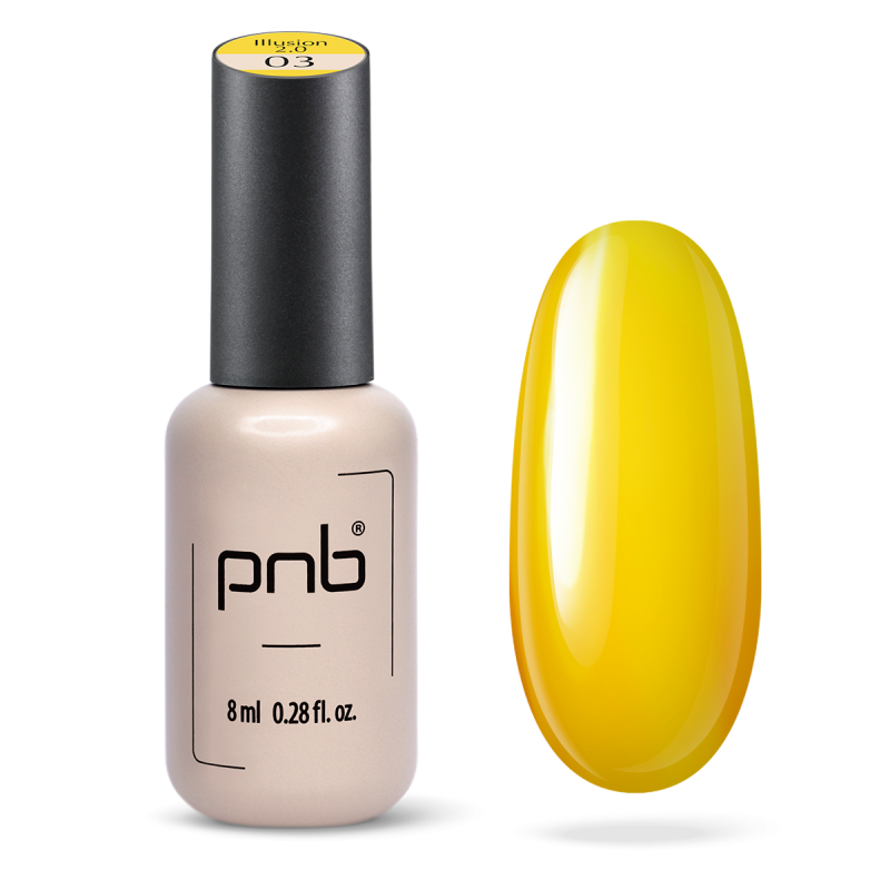 Witrażowy lakier hybrydowy PNB illusion 2.0, 03, 8 ml