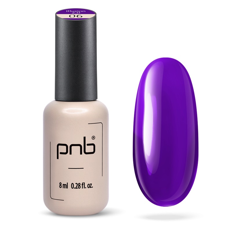 Witrażowy lakier hybrydowy PNB illusion 2.0, 06, 8 ml