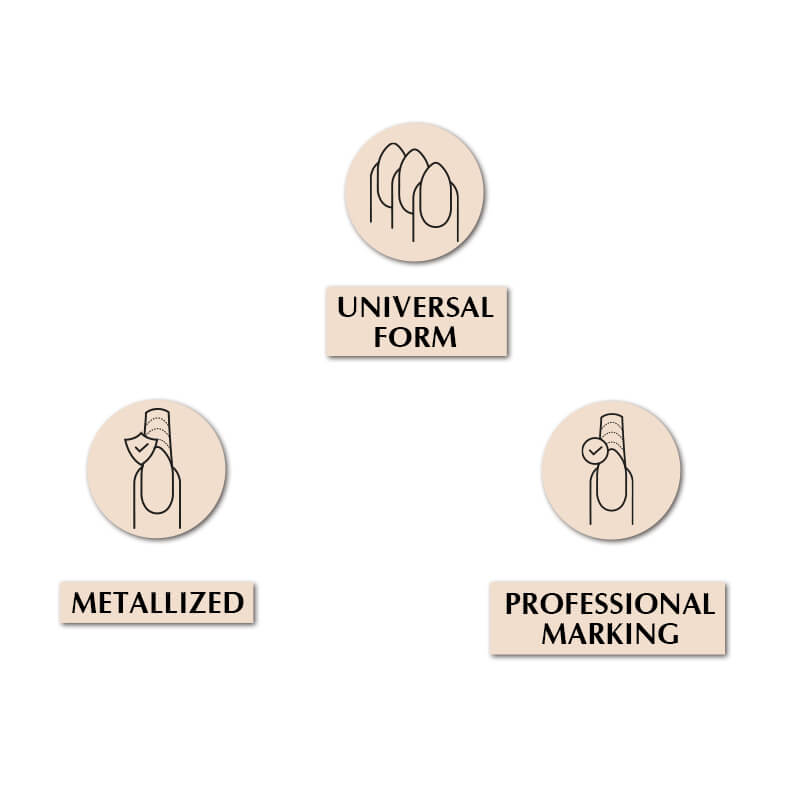 ExtraPro Nail Paper Forms metalized 100 pcs PNB