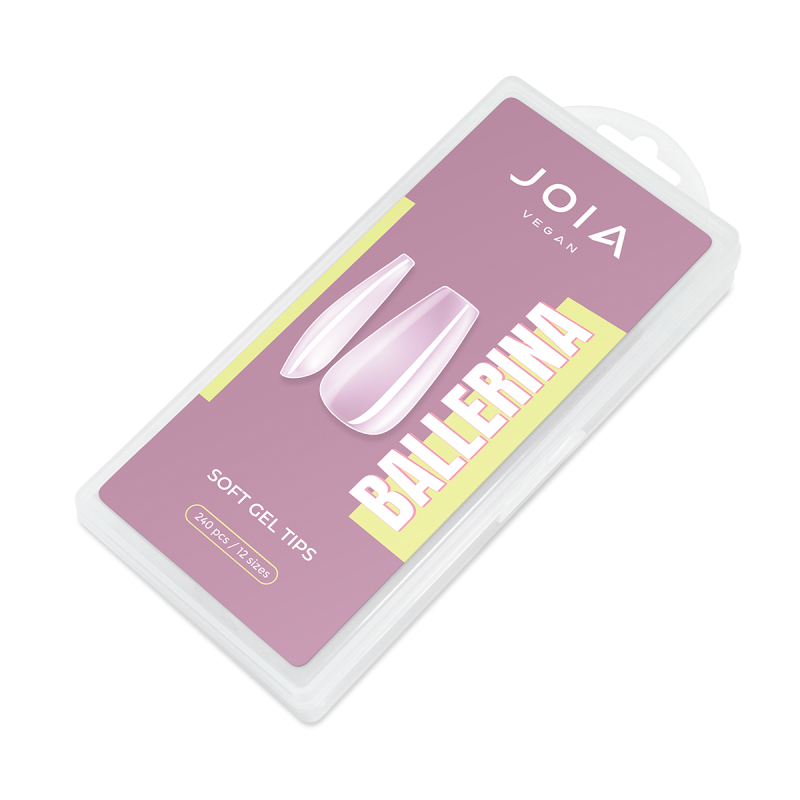 Tipsy żelowe Soft Gel Tips Balerina JOIA vegan, 240 szt.