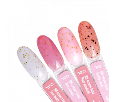 A palette of BB Cream Base Shiny Shell on tips JOIA vegan