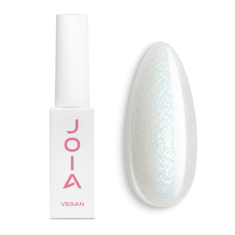 Gel nail polish white JOIA vegan Pure Shine №01P, pearl (6 ml)