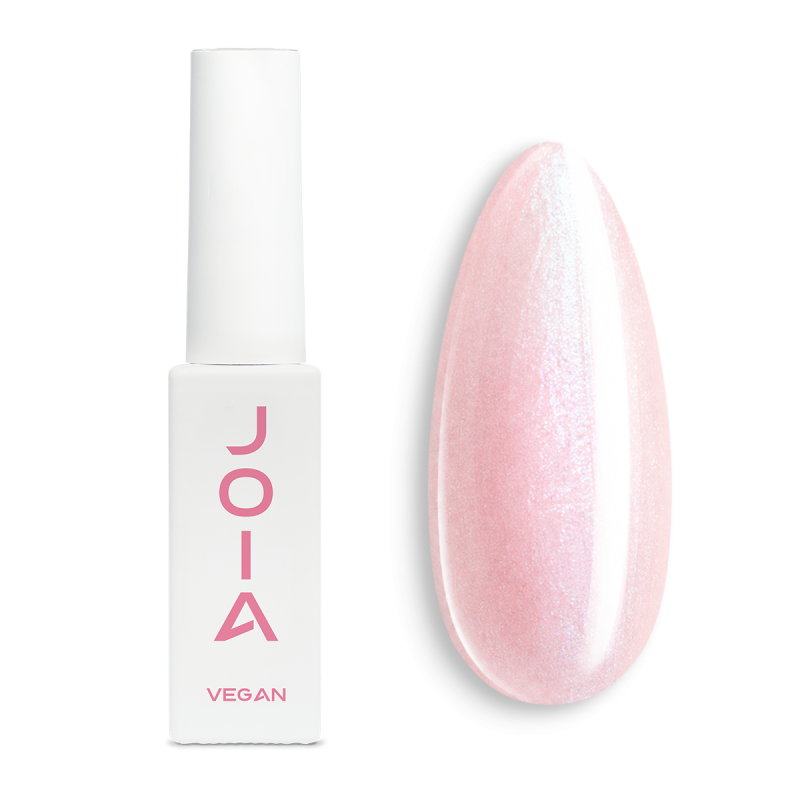 Gel nail polish pink JOIA vegan Petal Shine №02P, pearl (6 ml)