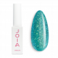 Reflective gel polish turquoise JOIA vegan №068, with shimmer (6 ml)