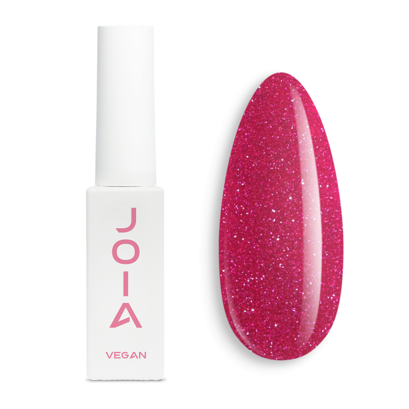 Reflective gel polish pink JOIA vegan №141, with shimmer (6 ml)