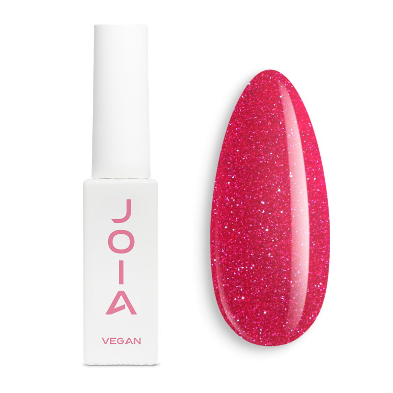 Reflective gel polish pink JOIA vegan №143, with shimmer (6 ml)