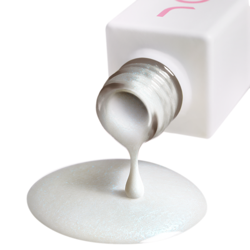 Gel nail polish white JOIA vegan Pure Shine №01P, pearl (6 ml)
