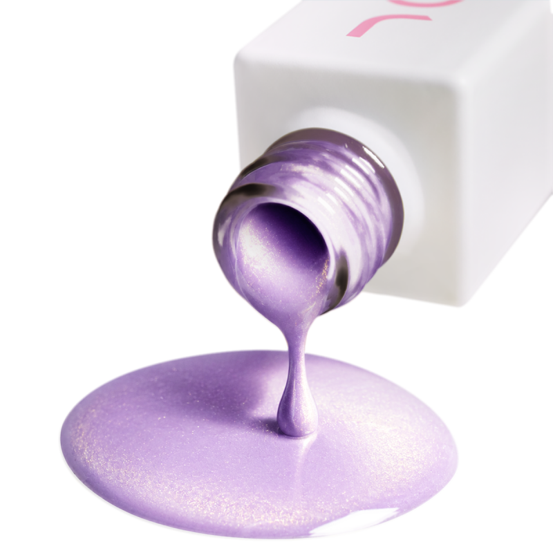 Gel nail polish violet JOIA vegan Iris Shine №03P, pearl (6 ml)