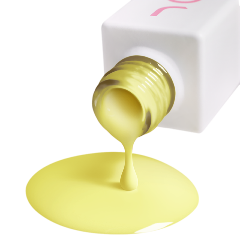 Gel nail polish yellow JOIA vegan Lemon Burst №180, enamel (6 ml)