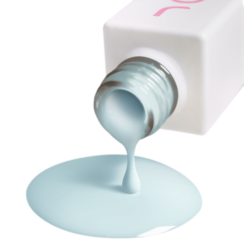 Gel nail polish blue JOIA vegan Milky Lagoon №181, enamel (6 ml)