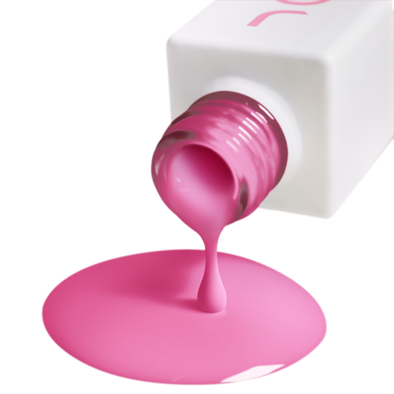 Gel nail polish pink JOIA vegan Hot Candy Shock №185, enamel (6 ml)