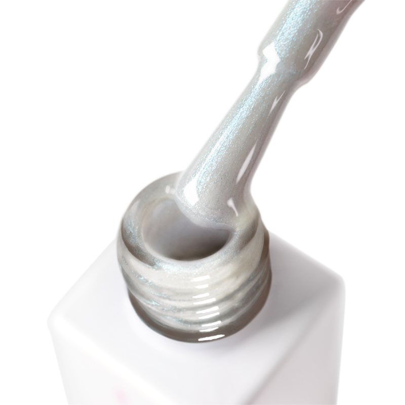 Gel nail polish white JOIA vegan Pure Shine №01P, pearl (6 ml)