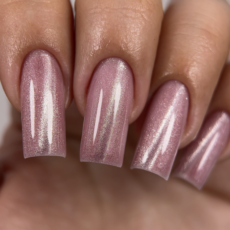 Gel Nail Polish JOIA Vegan Cat Eye 02C Rose Quartz Dust, 6 ml