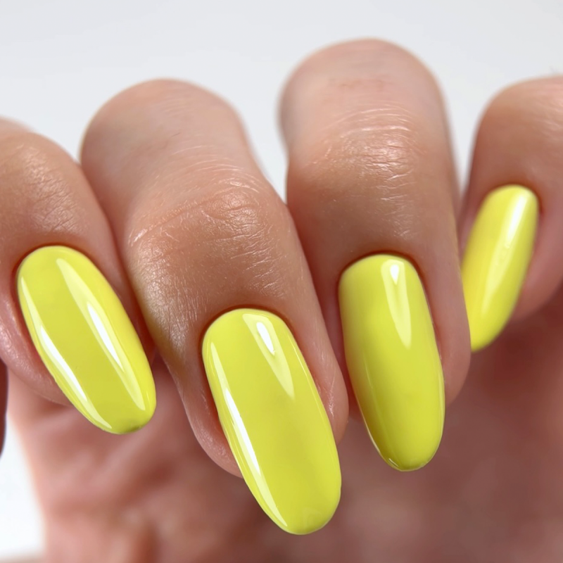 Gel nail polish yellow JOIA vegan Lemon Burst №180, enamel (6 ml)