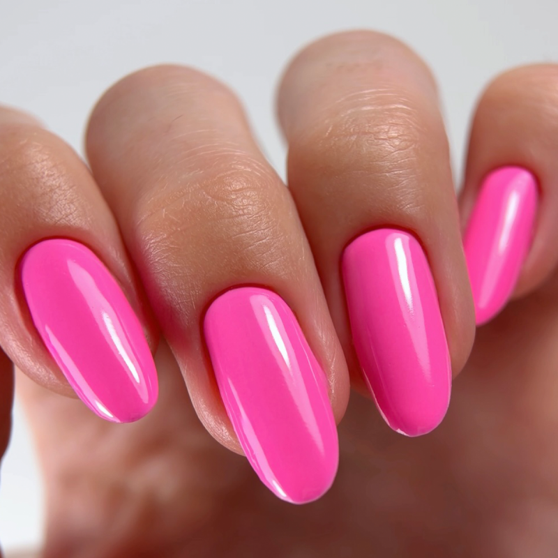 Gel nail polish pink JOIA vegan Hot Candy Shock №185, enamel (6 ml)